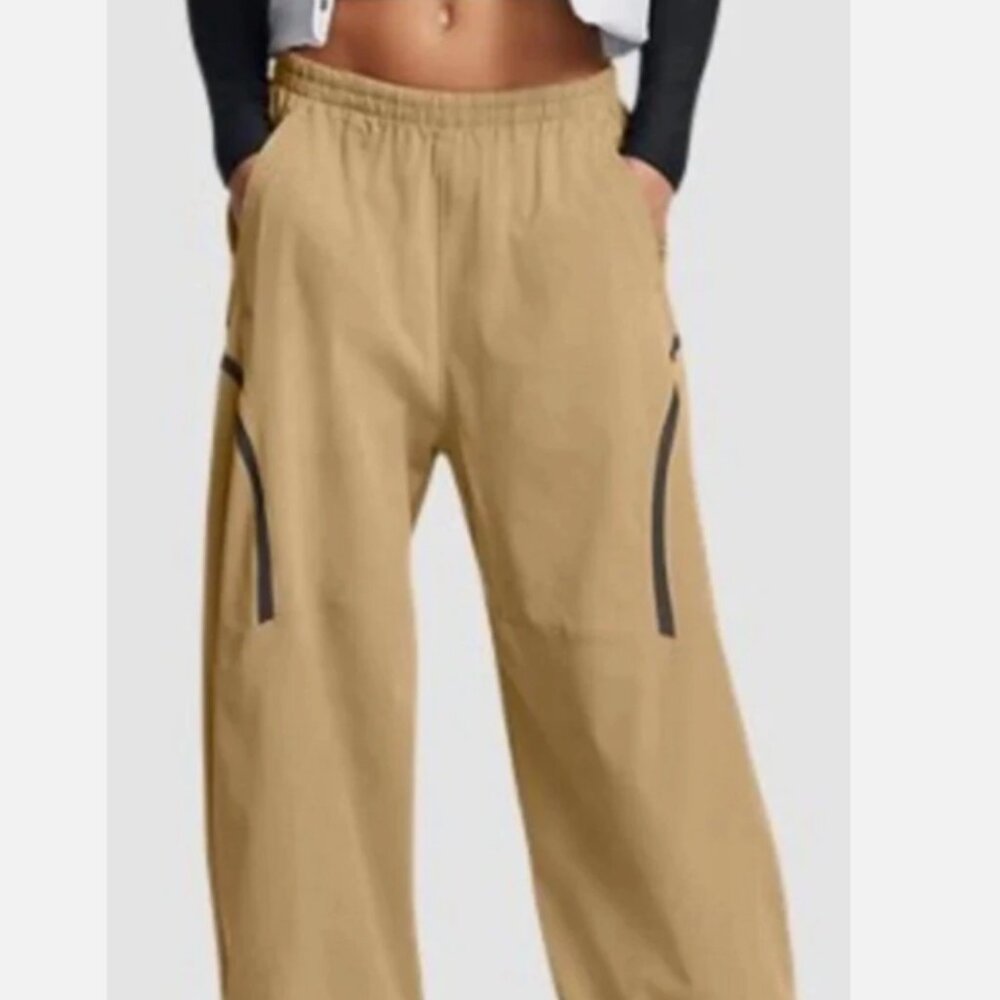 NWT Under Armour Unstoppable Vent Parachute Pants Camel Oversized - Picture 4 of 11